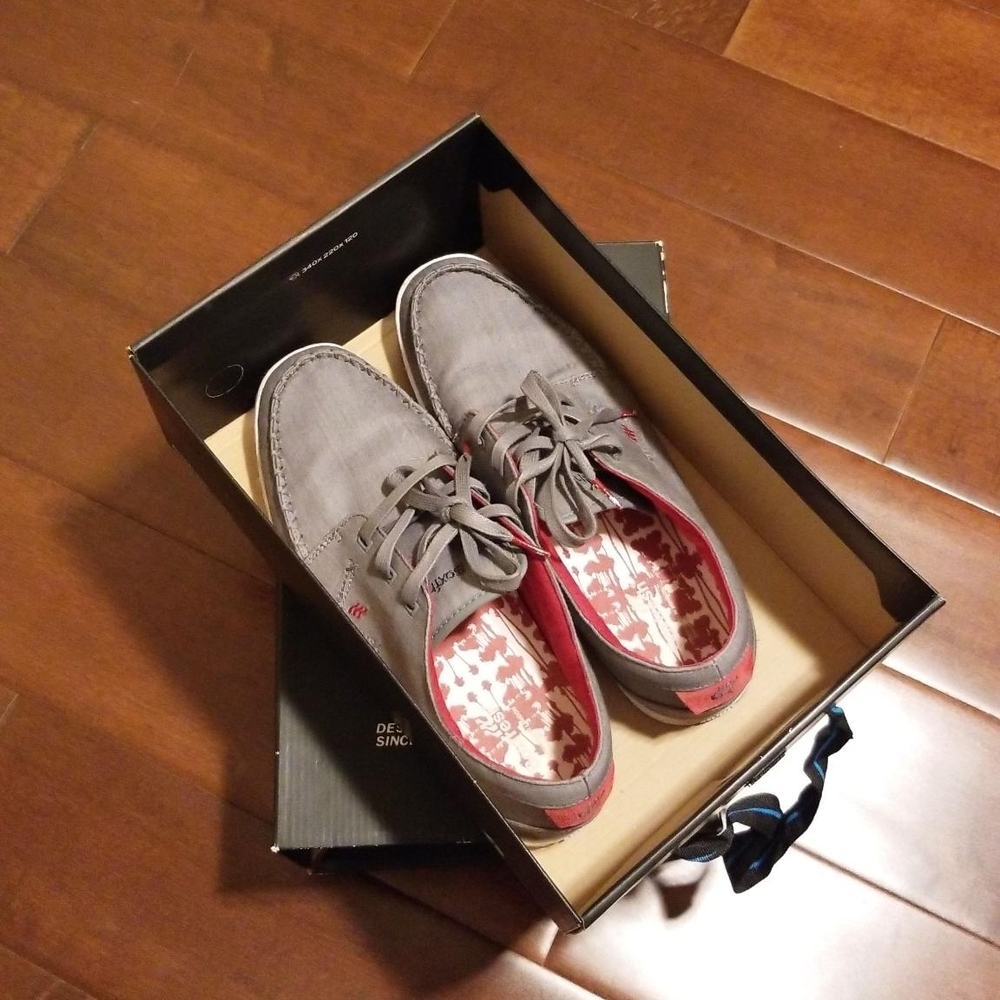 Men's Gray and Red BoxFresh Shoes